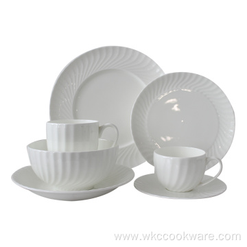 2022 Hot Selling Embossed Porcelain Tableware Sets